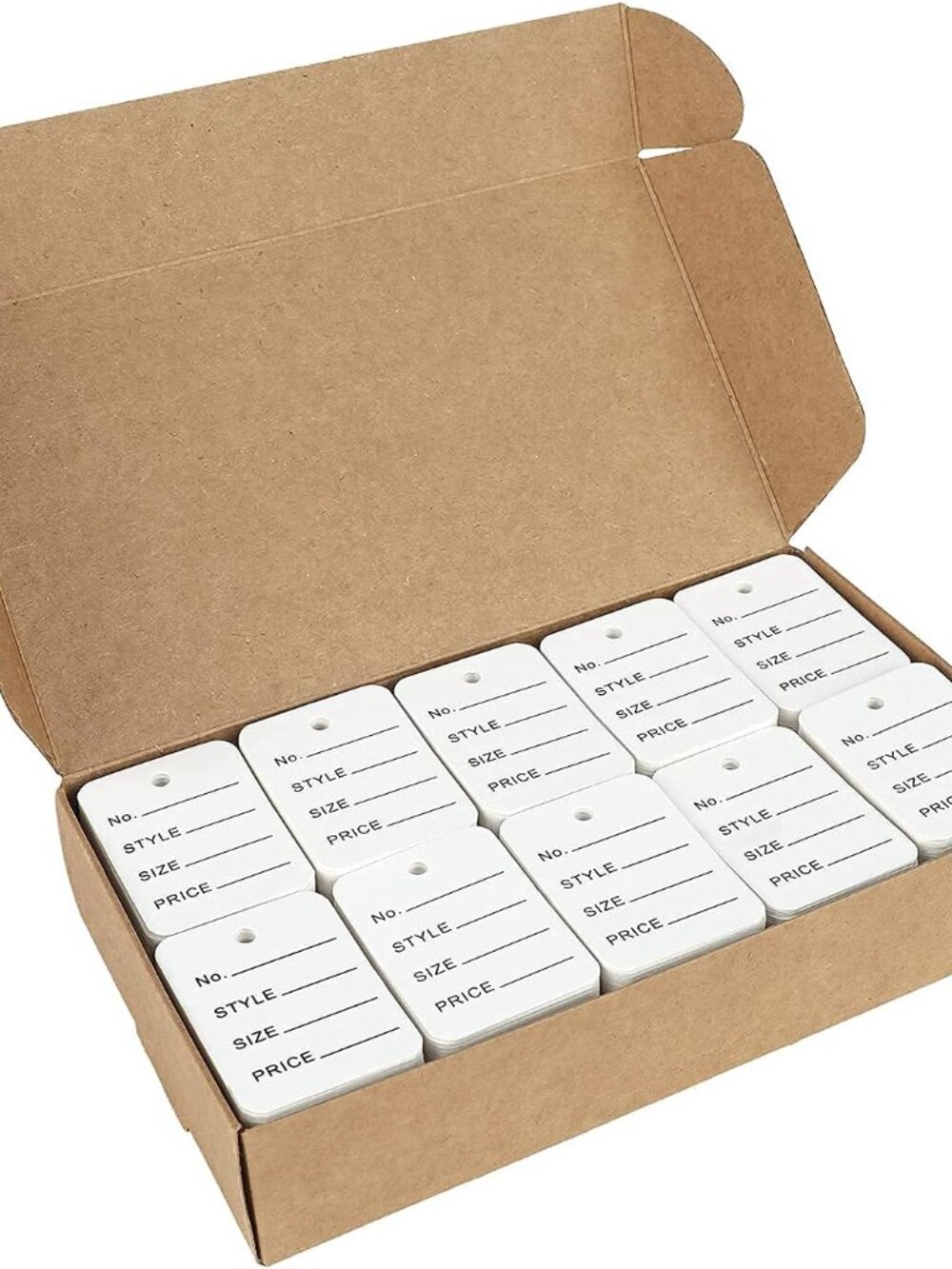 1000 PCS Price Tags,1.97 X 1.38 in Clothing Labels, Unstrung